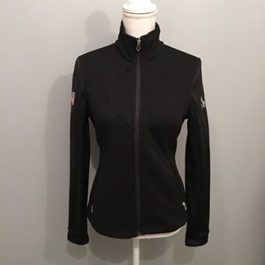 Spyder Knit Ski Jacket Solid Black Size 6